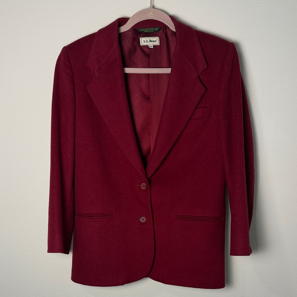 L.L. Bean Women's Deep Red Vintage Blazer